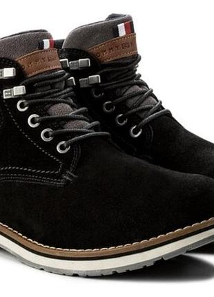 Чоловічі черевики tommy hilfiger outdoor suede boot чорні