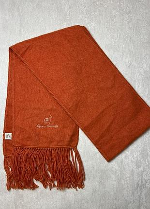 Шарф з альпаки alpaca camargo red з бахромою