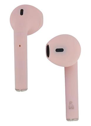 Стерео гарнитура celebrat tws-w10 lightning bluetooth v5.0 розовый