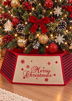 Подставка декоративная под елку merry christmas 22877 60х80 см красная