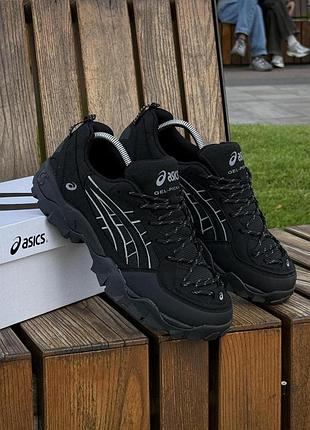 Кросівки asics gel-pickax асікс гел-пікакс з замші чорні для чоловіків на кожен день
