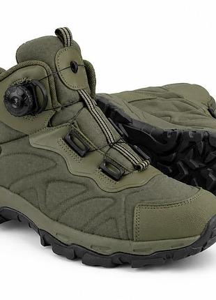 Тактические ботинки с автошнуровкой terra force ranger green, масло