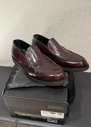 Чоловічі лофери з натуральної шкіри loriblu italy 44 розмір 29 см устілка. преміум бренд. ручна робота.