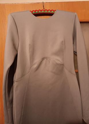 Довга жіноча сукня zara сіра