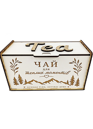 Деревянный органайзер для хранения чая