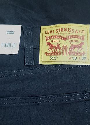 Джинси чоловічі levi's 511 темно-сині w38 l30. нові.