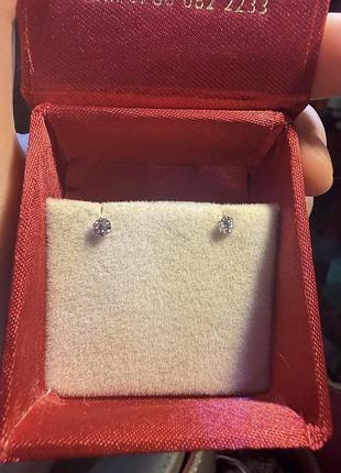 Сережки біле золото велика британія