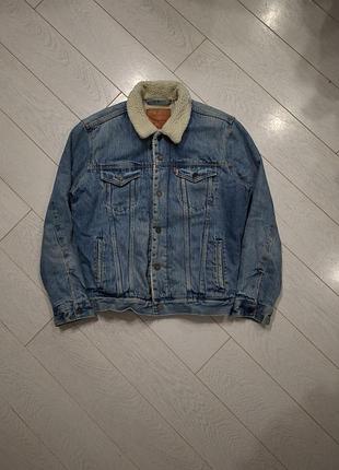 Шерпа levis джинсовка чоловіча левайс м куртка базова зимовий пуховик levi's