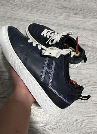 Кросівки hogan шкіряні сині, розмір 40