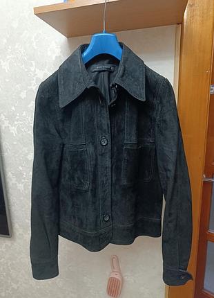 Замшевая куртка пиджак zara хс с
