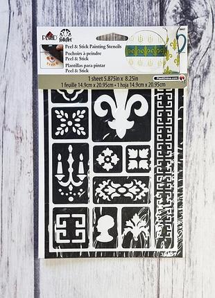 Багаторазовий трафарет самоклеючий plaid folkart peel & stick #30457 architectural fleur