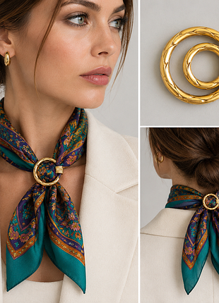 Дизайгерська брошка  вінтажна   кільце на ysl. можна носити як і кулон на шнурку