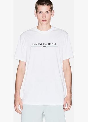Нова футболка armani exchange center text logo оригінал розмір xxl