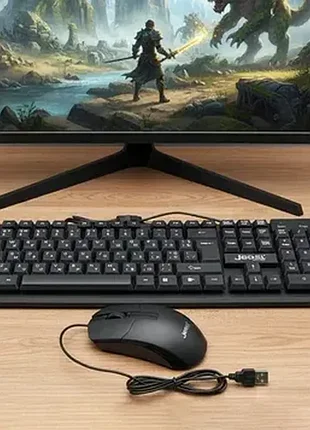 Комплект дротова клавіатура та мишка, від usb, jedel g18