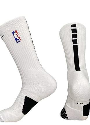 Чоловічі баскетбольні шкарпетки jordan nba білі чорні 40-44