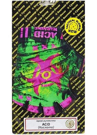 Игровые перчатки "acid кислота" glo-ac