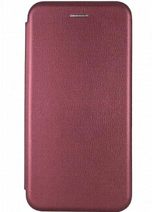 Шкіряний чохол-книжка classy для samsung galaxy a24 4g бордовий