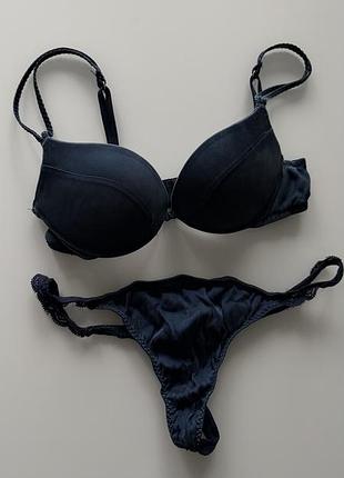 Жіночий комплект білизни intimissimi, шовковий, синій