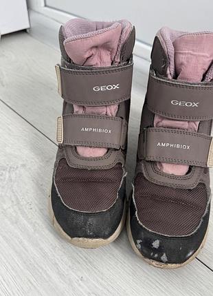Чоботи для дівчинки geox amphibiox, рожеві, 32 розмір