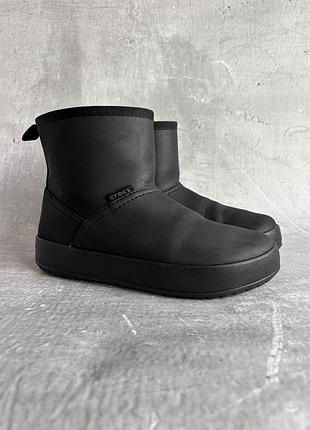 Чоботи жіночі crocs утеплені чорні 38 розмір