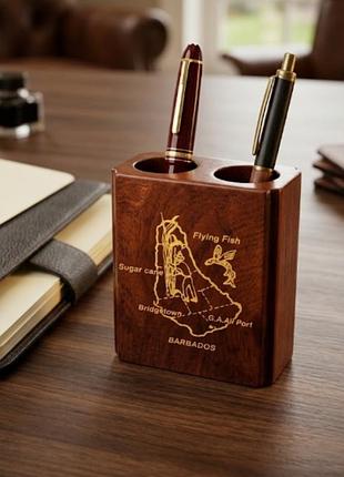 Винтажный органайзер ручной работы medford creations (барбадос) из красного дерева (mahogany)