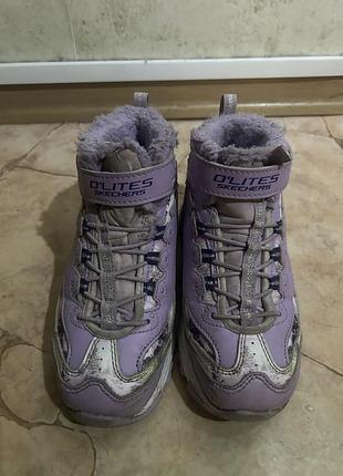 Дитячі зимові кросівки skechers o'lites фіолетові