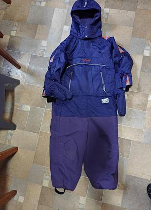 Зимний/демисезонный термо комбинезон hummel winterbee с крагами/варежками