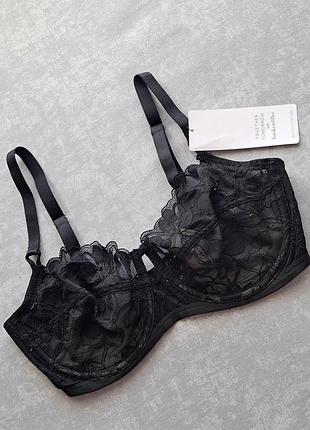 Черный кружевной бюстгальтер 75f (34dd/f) / 80e (36dd/e), hunkemoller