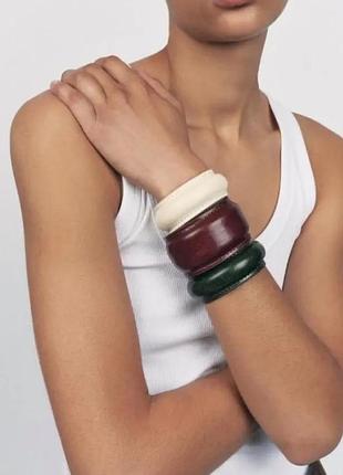 Набір жіночих браслетів zara зі шкіри