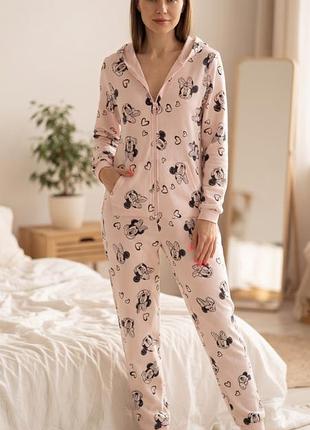 Женское кугуруми disney minnie mouse с капюшоном | нежно-розовый