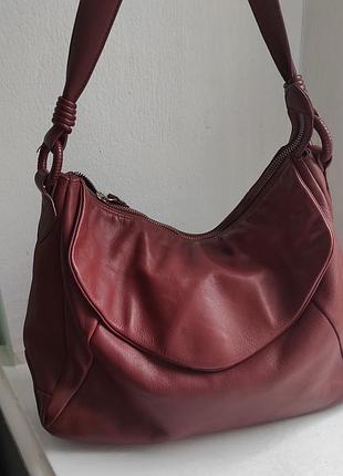 Radley кожаная сумка хобо винного цвета