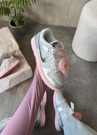 Кросівки найк жіночі nike dunk low lx metallic silver pink foam