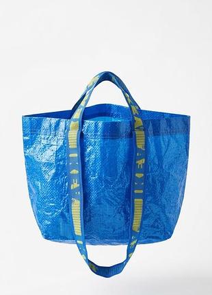 Синяя сумка шоппер ikea frakta маленькая 13 л (эко-сумка для покупок)