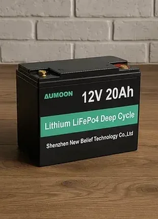 Літій-залізо-фосфатний акумулятор aumoon lifepo4 12,8v-20ah