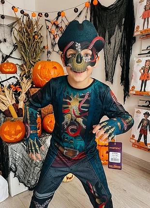 Новый костюм карнавальный на хелловин halloween гелловин геловин новогодний новый год пирата пирата пирога скелет скелета для мальчика 8-10 лет