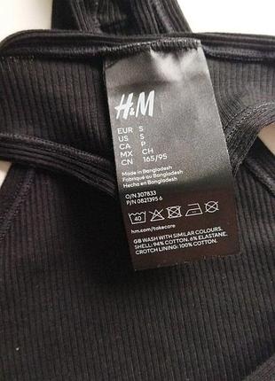 Хлопковые трусики стринги в рубчик h&amp;m s 5