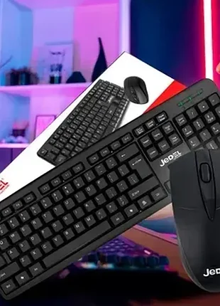 Набор 2в1 компьютерная проводная проводная клавиатура +мышка jedel combo g10