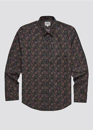 Сорочка чоловіча ben sherman з квітковим принтом та довгим рукавом