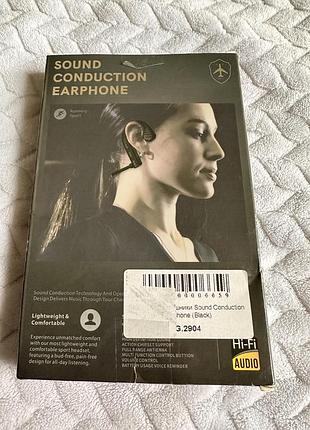 Навушники sound conduction earphone бездротові кісткові чорні