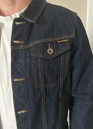 Куртка чоловіча superdry джинсова синя 2