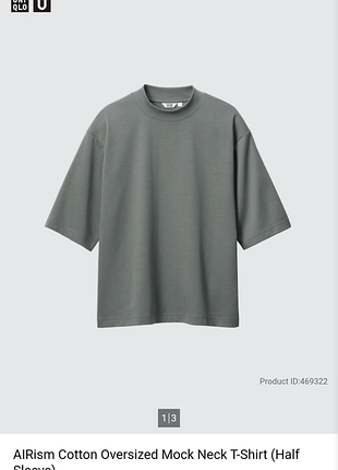 Футболка uniqlo airism cotton oversized mock neck t-shirt (half sleeve), size l, состояние идеальное, плечи 55 подмышки 62 длина 72