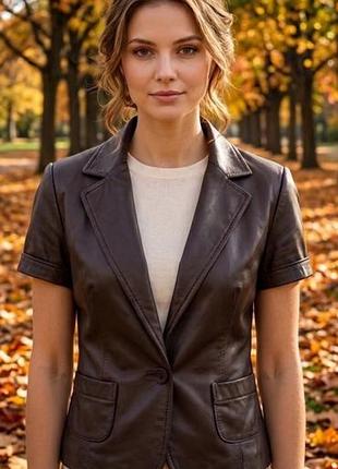 Шкіряний піджак р.m-l bcbg maxazria