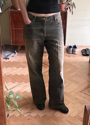 Жіночі джинси bershka relaxed fit сірі