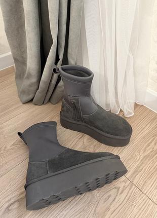 Уггі ugg на платформі, сірі