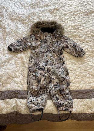 Зимовий термокомбінезон molo pyxis fur snowy leopards для хлопців чи дівчаток , розмір 92