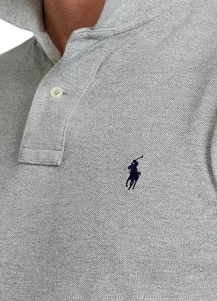 Чоловіче поло polo ralph lauren сіре