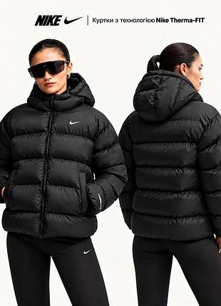 Жіноча куртка-пуффер nike sportswear therma-fit classic jacket чорна розмір m