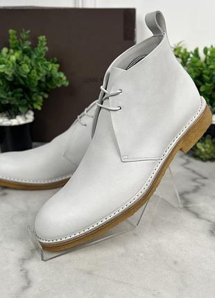 New louis vuitton chukka desert boots white leather новые мужские ботинки кожа оригинал 43.5 eur