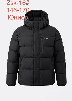 Куртка для підлітків зимова чорна,розміри 146 152 158 164 170
