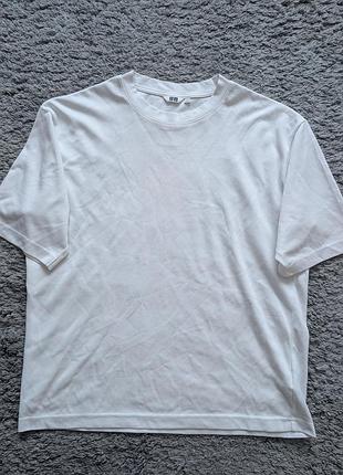 Футболка uniqlo unisex airism cotton oversized t-shirt, size l, состояние идеальное, плечи 57 подмышки 63 длина 73